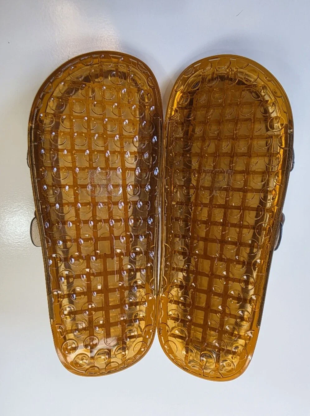 Cushionaire Amber Jelly Double Buckle Slide Sandals Size 8 - New